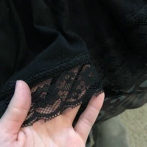 Gorgeous Long Black Skirt (with lace trim!)
